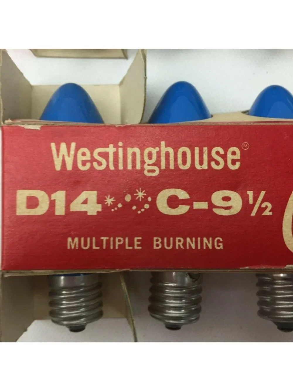 Vintage Westinghouse Christmas Bulbs D14 C-9 1/2 or Hanukkah Blue Lights 4 Sets